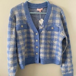 Blue Gingham Sweater (NWT)